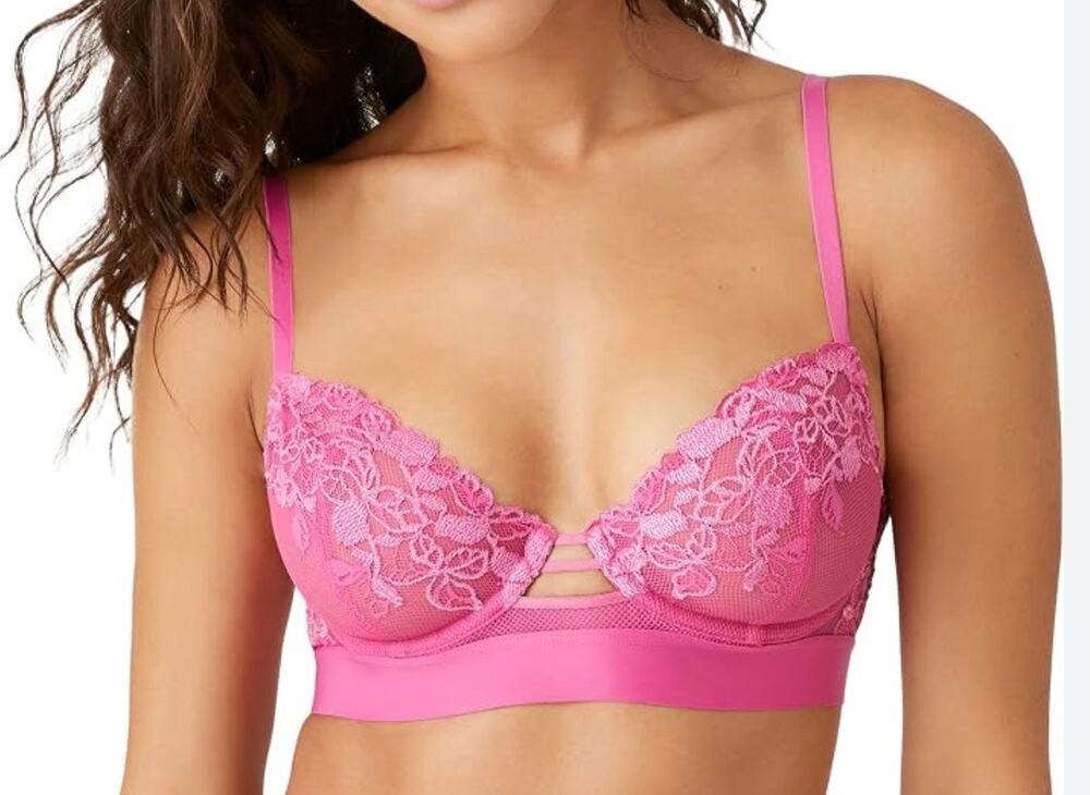 NWT b.tempt'd by Wacoal Opening Act Underwire Bra 32D Coneflower Pink Lace